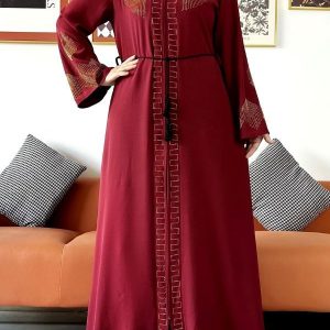 abaya dubai luxe bordeaux impérial