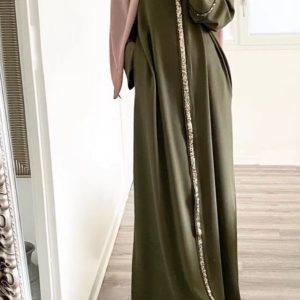 abaya dubai urbaine vert olive