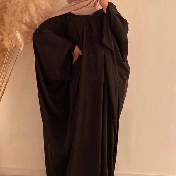 abaya noir papillon