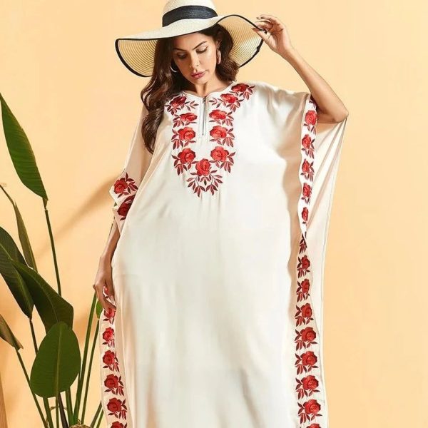 abaya papillon blanche