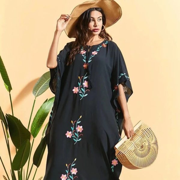 abaya papillon coton