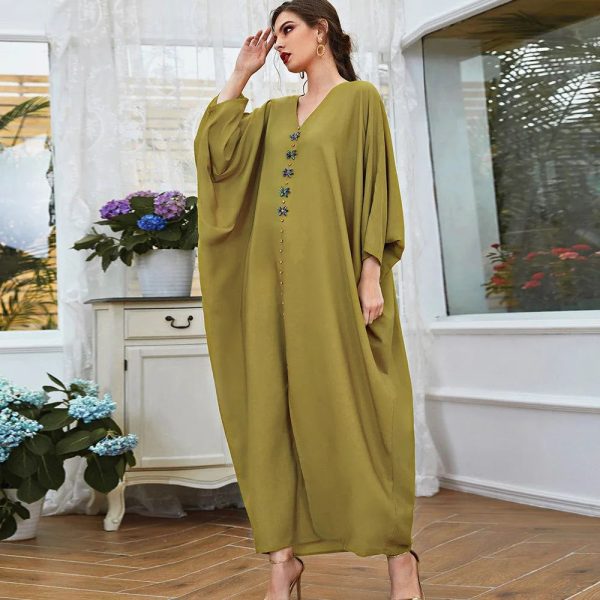 abaya vert olive