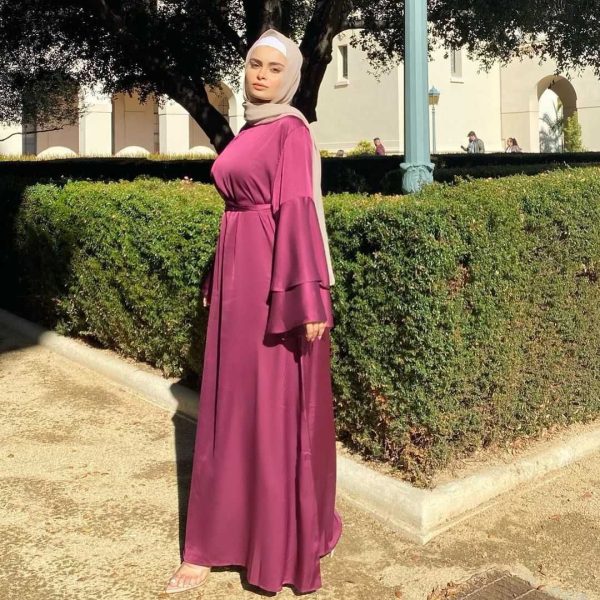abaya violet foncé